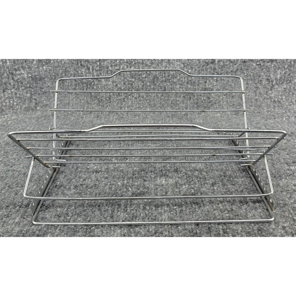 HIC Kitchen Roasting Adjustable Roasting Rack Chrome-Plated Adjustable Silver